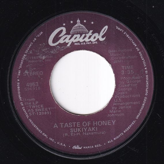 A Taste Of Honey - Sukiyaki / Don't You Lead Me On (A) L476_7インチ大量入荷しました。