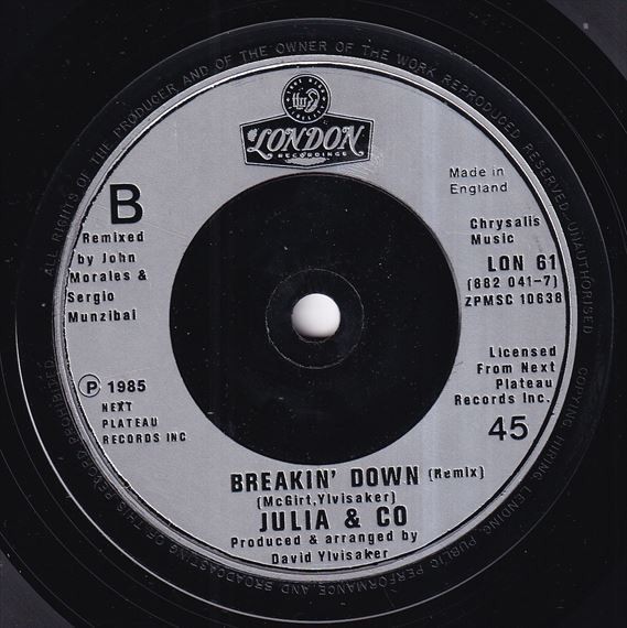 Julia & Co - I'm So Happy / Breakin' Down (Remix) (A) M178_7インチ大量入荷しました。