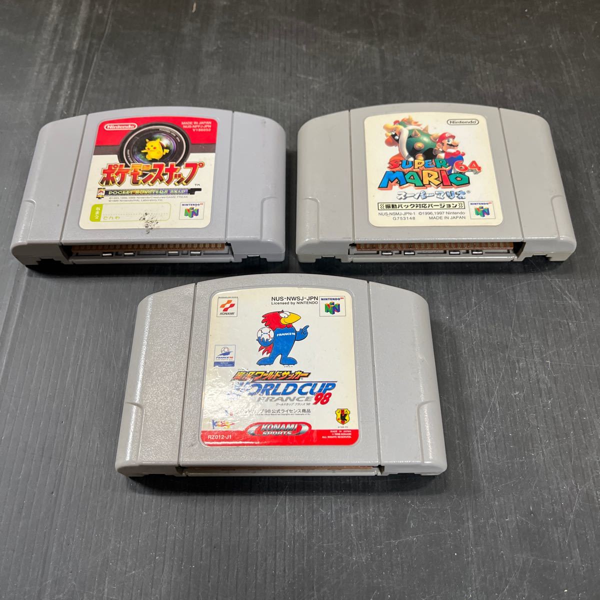 ニンテンドー Nintendo 64 カセット ゲーム 3個セット 中古品 マリオの画像1