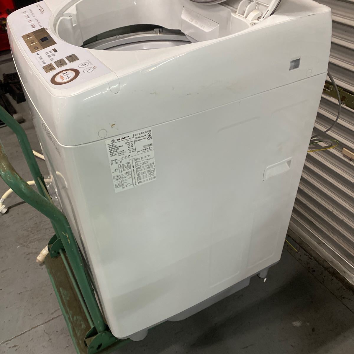 SHARP 全自動洗濯機 シャープ 上開き 節水 ES-GV9A-N 9kg 白　ホワイト　縦型　2017年製　幅600 奥行き595 高さ960 ☆引き取り歓迎☆_画像5