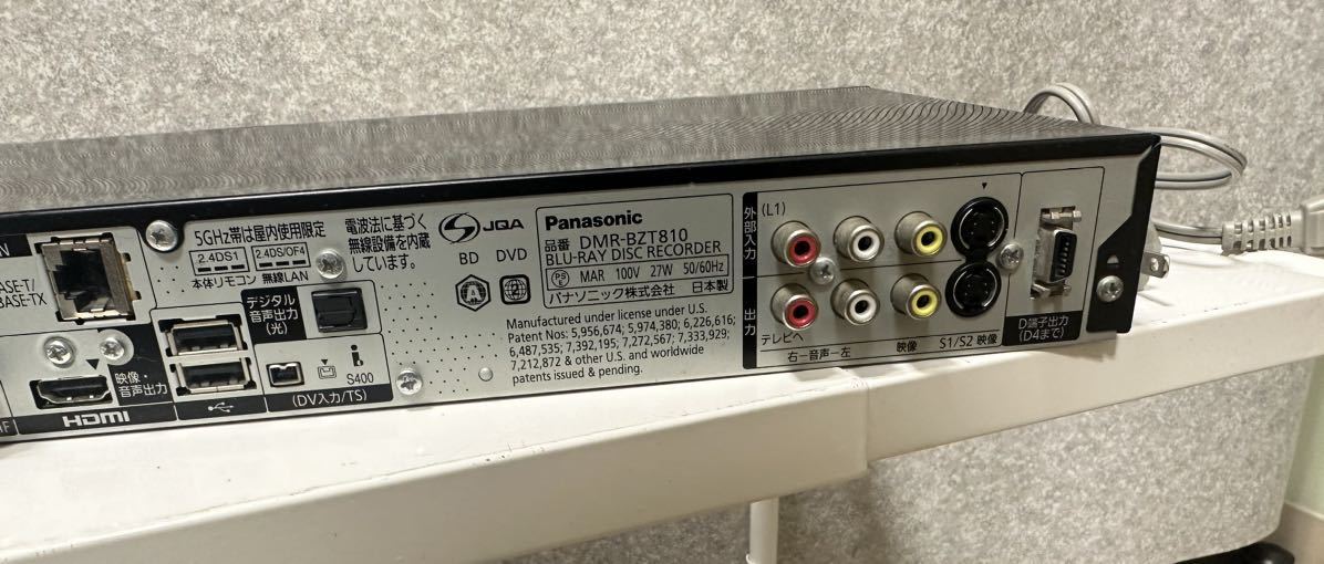 Panasonic パナソニック ブルーレイレコーダー DMR-BZT810 2012年製 現状品※通電確認★トレイ開閉確認●動作未確認です。_画像9
