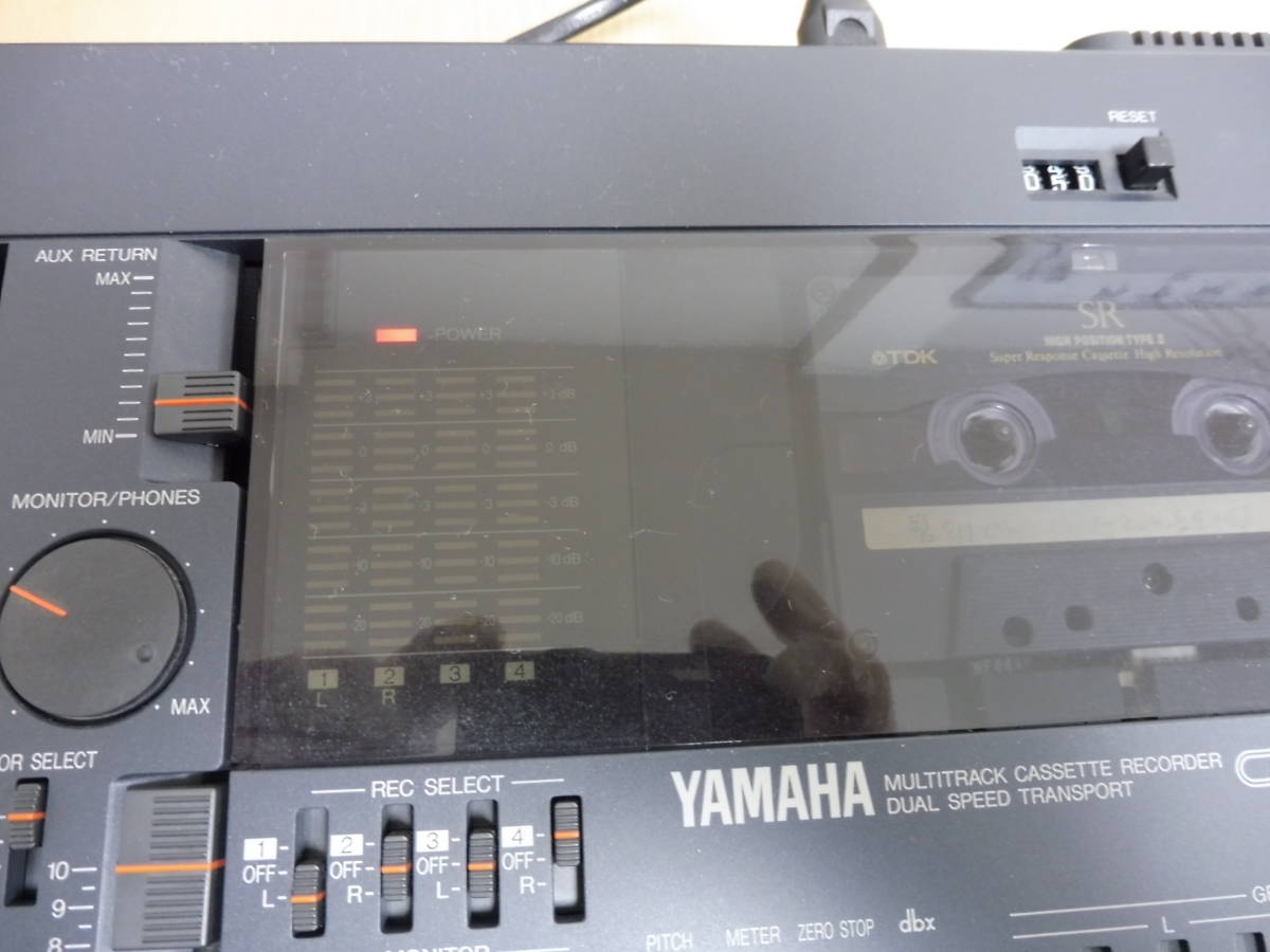 「6022/T3A」YAMAHA ヤマハ CMX100 III マルチトラックレコーダー 音響機材 通電確認済 中古 現状品 ケース付_画像8