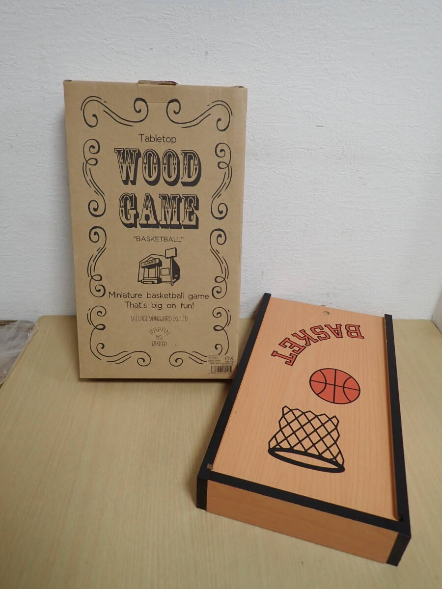 「62534/S5A」WOOD BASKETBALL GAME Tabletop 木製 テーブルゲーム バスケットボール ゲーム サイズ約40×22×6cm バスケ_画像1