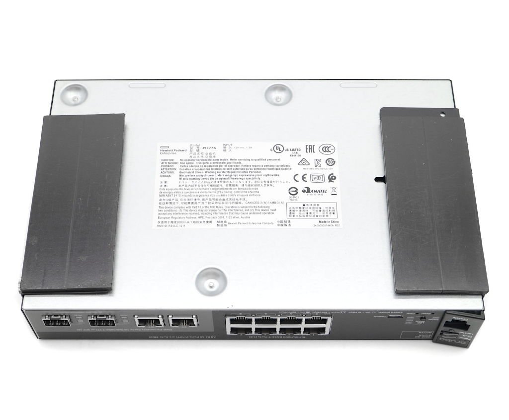 【2台セット】hp Aruba 2530-8G (HP-2530-8G) 10ポート1000BASE-T(うち2ポートSFP共用)搭載 マネージドL2スイッチ 設定初期化済の画像3