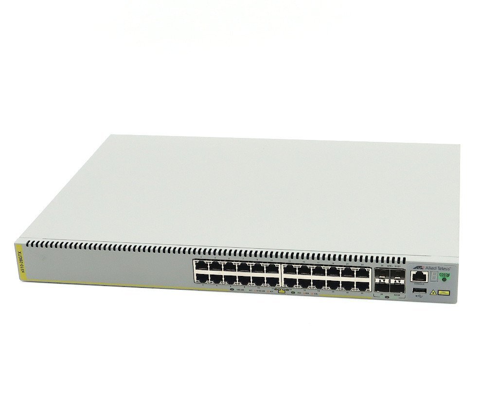 Allied Telesis CentreCOM AT-x510-28GTX 24ポート1000BASE-T 4ポートSFP+(10GbE)スロット搭載L3スイッチ x510-5.4.3-3.7.rel 冗長電源の画像1