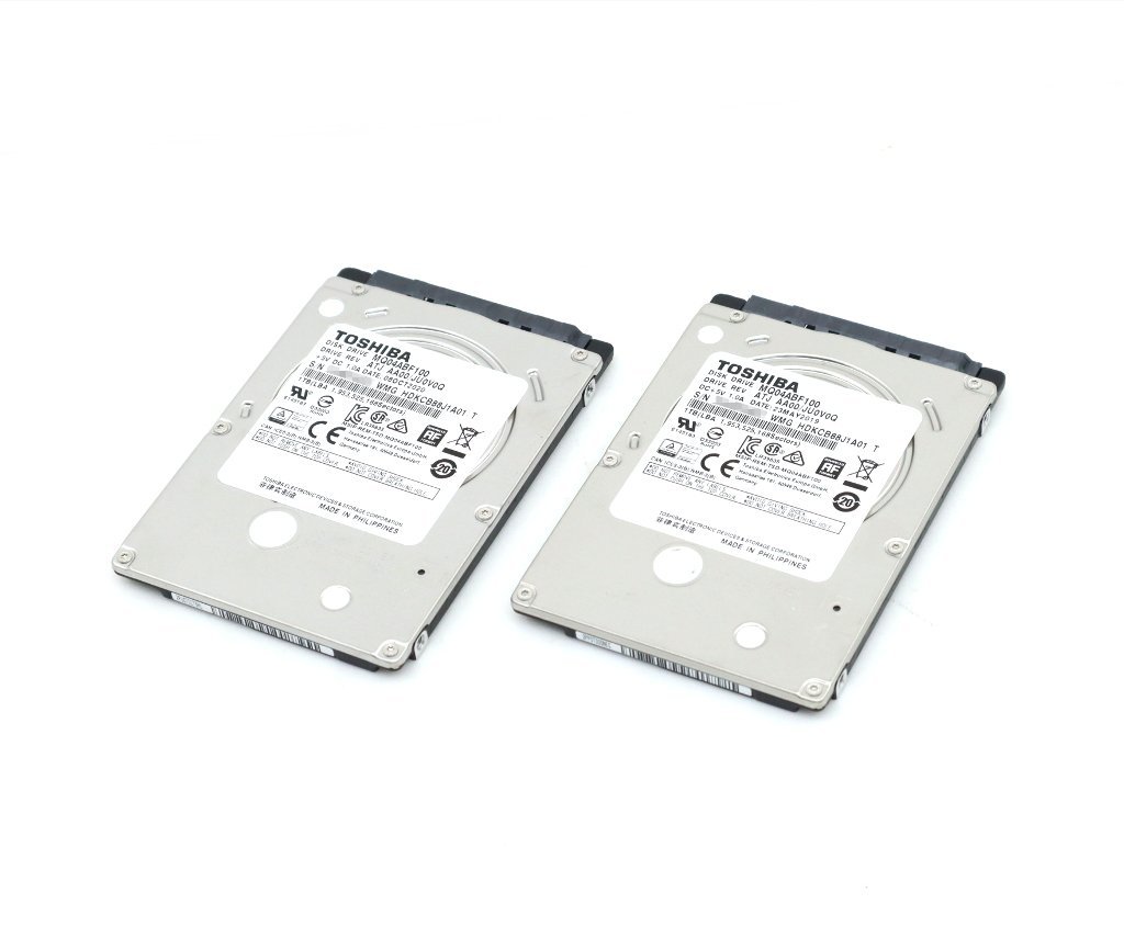 ◇【2本セット】TOSHIBA MQ04ABF100 1TB 2.5インチ 7mm厚 SATA HDD Crystal Disk Infoにて正常動作確認済み_画像1