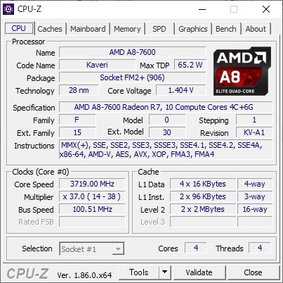 AMD A8-7600 Socket FM2+ CPUクーラー付属_画像4