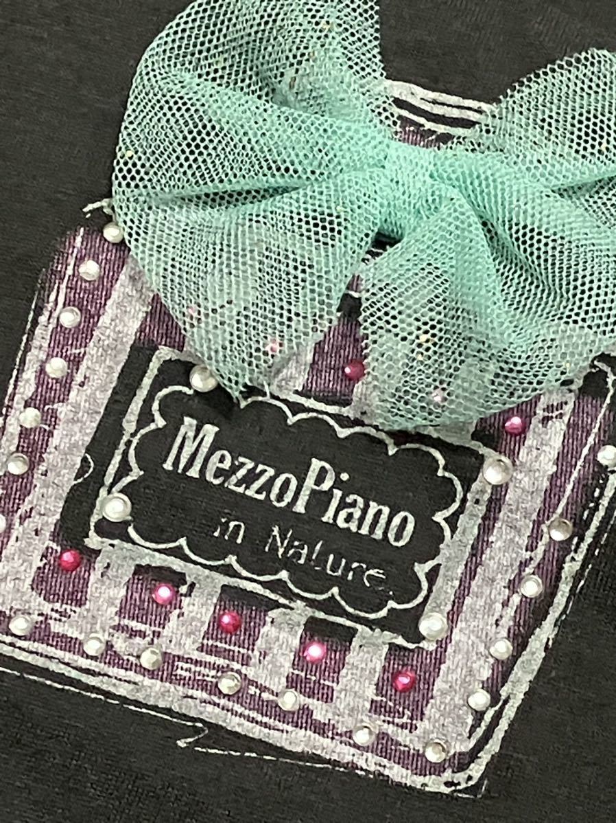 150 M☆mezzo piano メゾピアノ 半袖 Ｔシャツ カットソー 香水柄 ビジュー付き_画像6