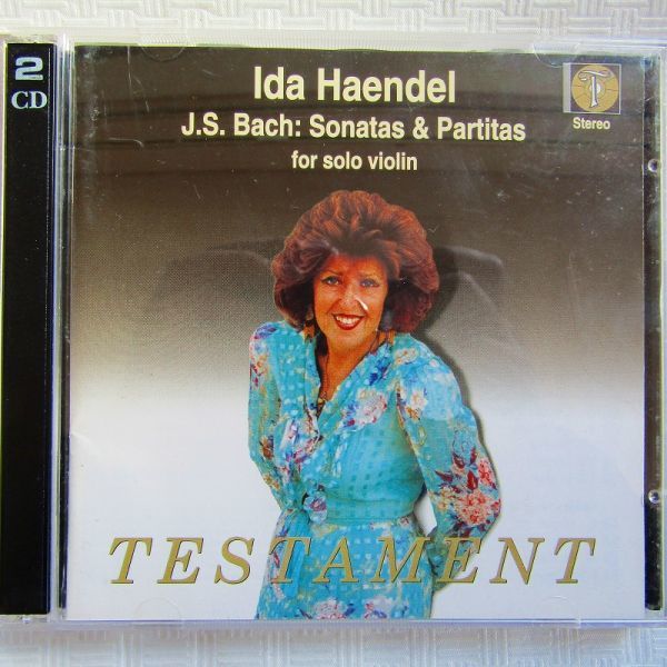 【TESTAMENT2CD】イダ・ヘンデル「J.S.バッハ/無伴奏ヴァイオリンのためのソナタとパルティータ全曲」1996年_画像1