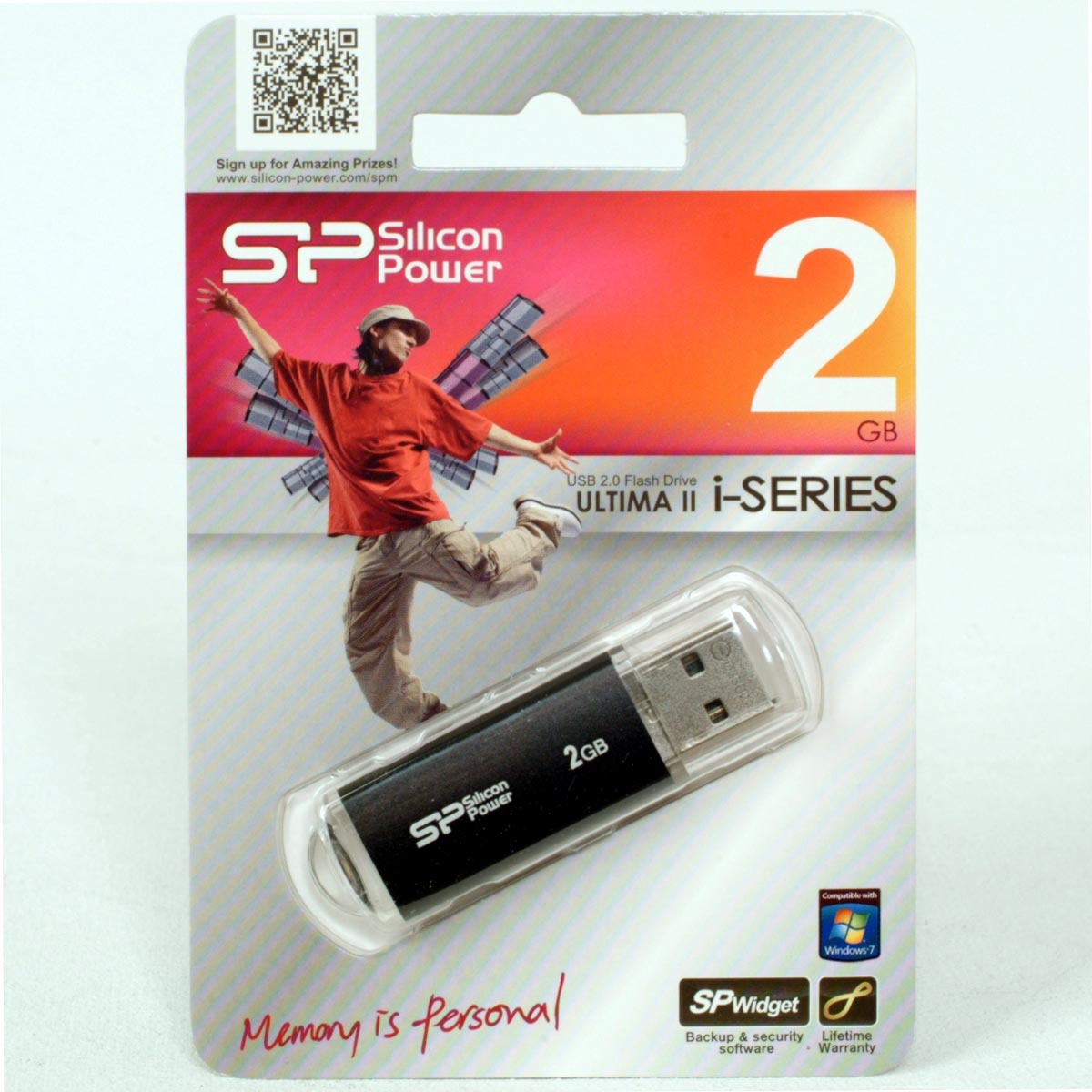 USBメモリ【2GB】USB2.0 黒色 シリコンパワー ULTIMA II i-SERIES SP002GBUF2M01V1K【即決】 Silicon Power ブラック★4710700390900 新品_画像1