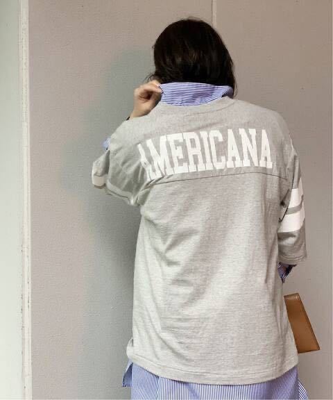 美品○Americana × AP STUDIO 別注　アメリカーナ○半袖　カットソー　Tシャツ　プルオーバー トップス　日本製　アパルトモン　取扱い_画像2