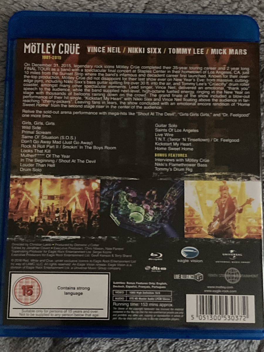 Motley Crue / モトリークルー 『The End Live In Los Angeles』 輸入盤Blu-ray 中古良品 送料込み_画像3