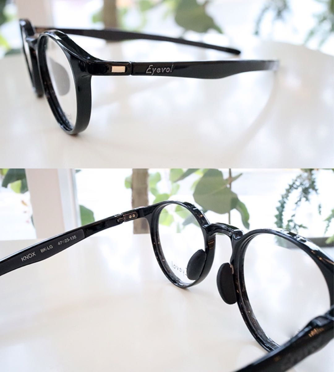 Eyevol アイヴォル KNOX ノックス EYEVAN ボストン 黒 セル Eyevol アイヴォル KNOX ノックス EYEVAN ボストン 黒 セル
