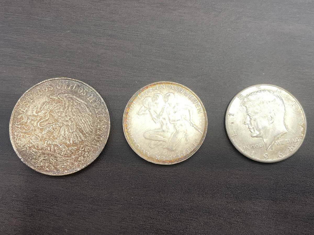 1円 ～ 1968年 メキシコ オリンピック 記念硬貨 25ペソ銀貨 1972年 ミュンヘン アメリカ ケネディ ハーフ_画像2