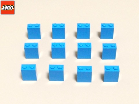 レゴ LEGO パーツ １×２×２ブロック（ダークアズール）12個 部品 未使用の画像1