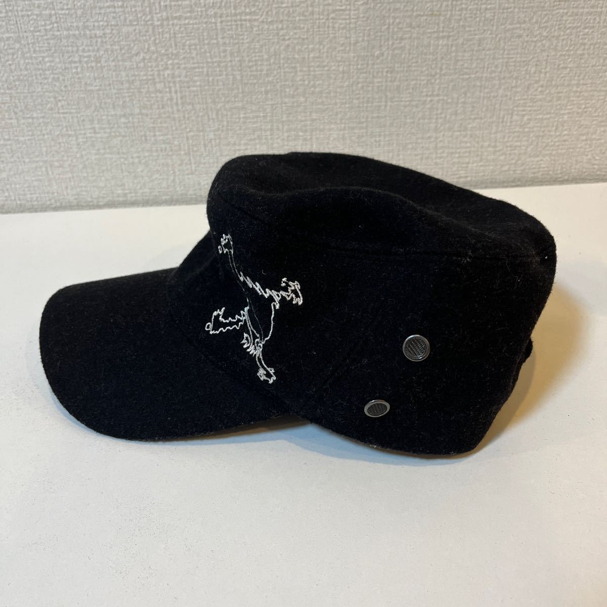 OAKLEY オークリー ロゴキャップ　ウールキャップ　ブラック帽子 【TAA-101】_画像2
