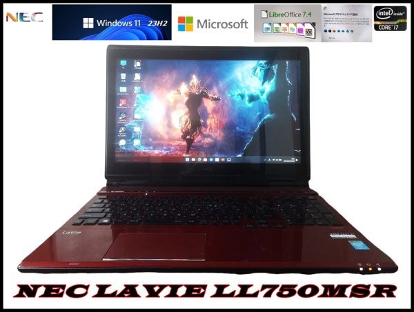 ◆高性能最強 Quad Core i7 NEC LaVie LL750MSR 新品搭載SSD メモリ16GB☆タッチパネル◆Webカメラ/HDMI/Blu-ray/USB3.0/U9193_画像1