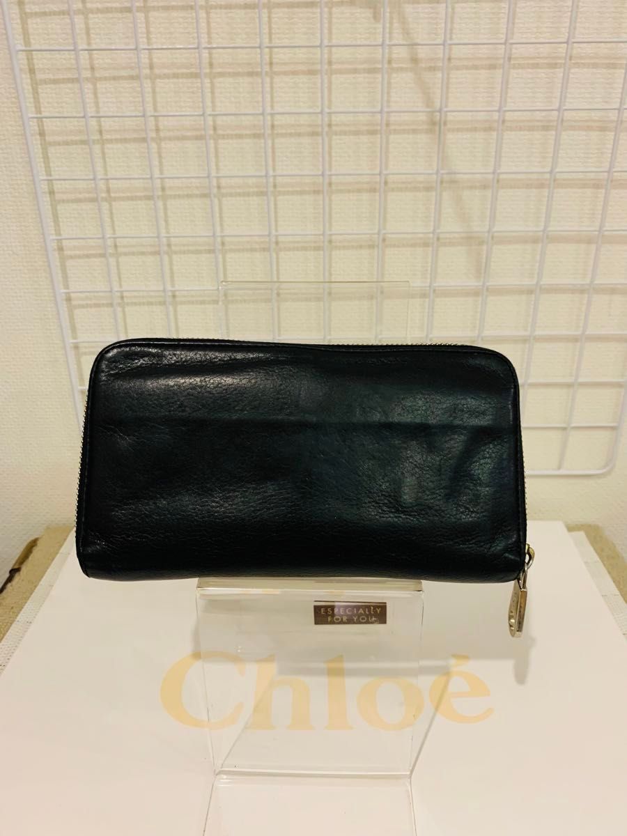 【まあまあ美品】 Chloe クロエ レザー 財布　長財布　ウォレット　ラウンドファスナー　高品質