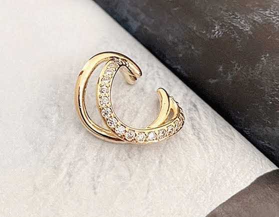 color Gold ушные каффы одежда кольцо iya серьги-кольца ушной зажим Корея аксессуары циркон diamond 