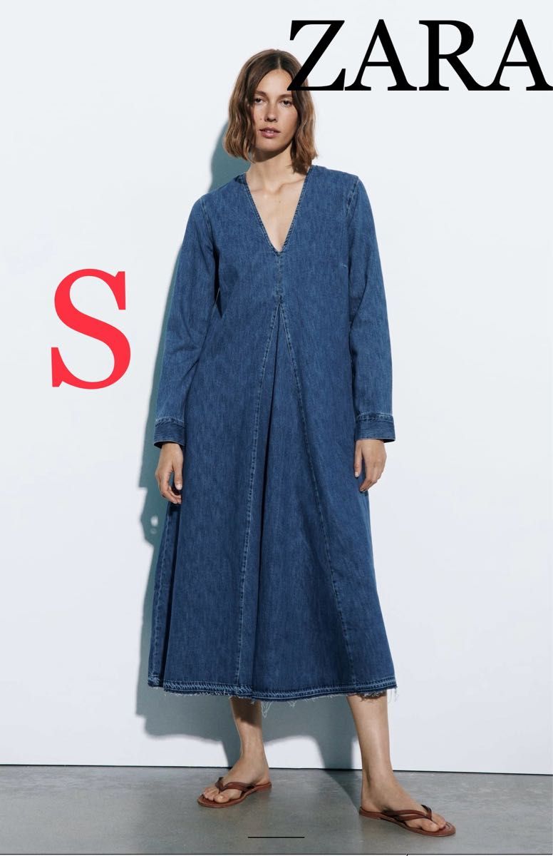 ZARAザラ ロングデニムワンピース デニムワンピース デニム ZARAザラ ロングデニムワンピース デニムワンピース デニム