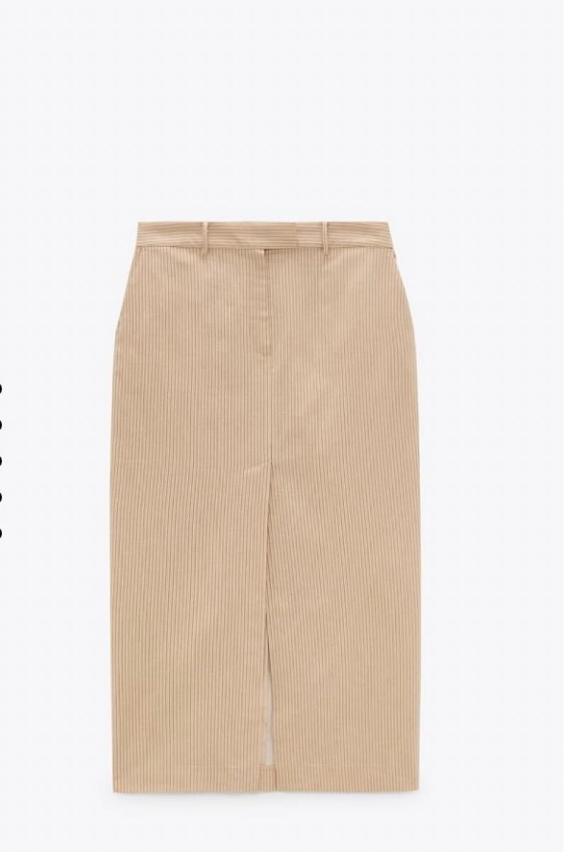 ZARA ストライプ柄ストレートスカート 新品未使用タグ付き ZARA ストライプ柄ストレートスカート 新品未使用タグ付き