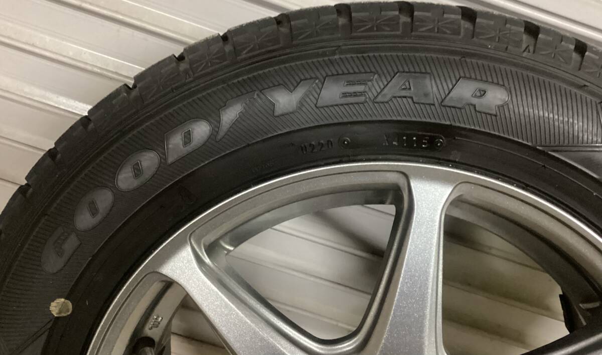 Devotion 社外 ホイール グッドイヤー アイスナビ6 スタッドレス タイヤ 205/60R16 中古の画像8