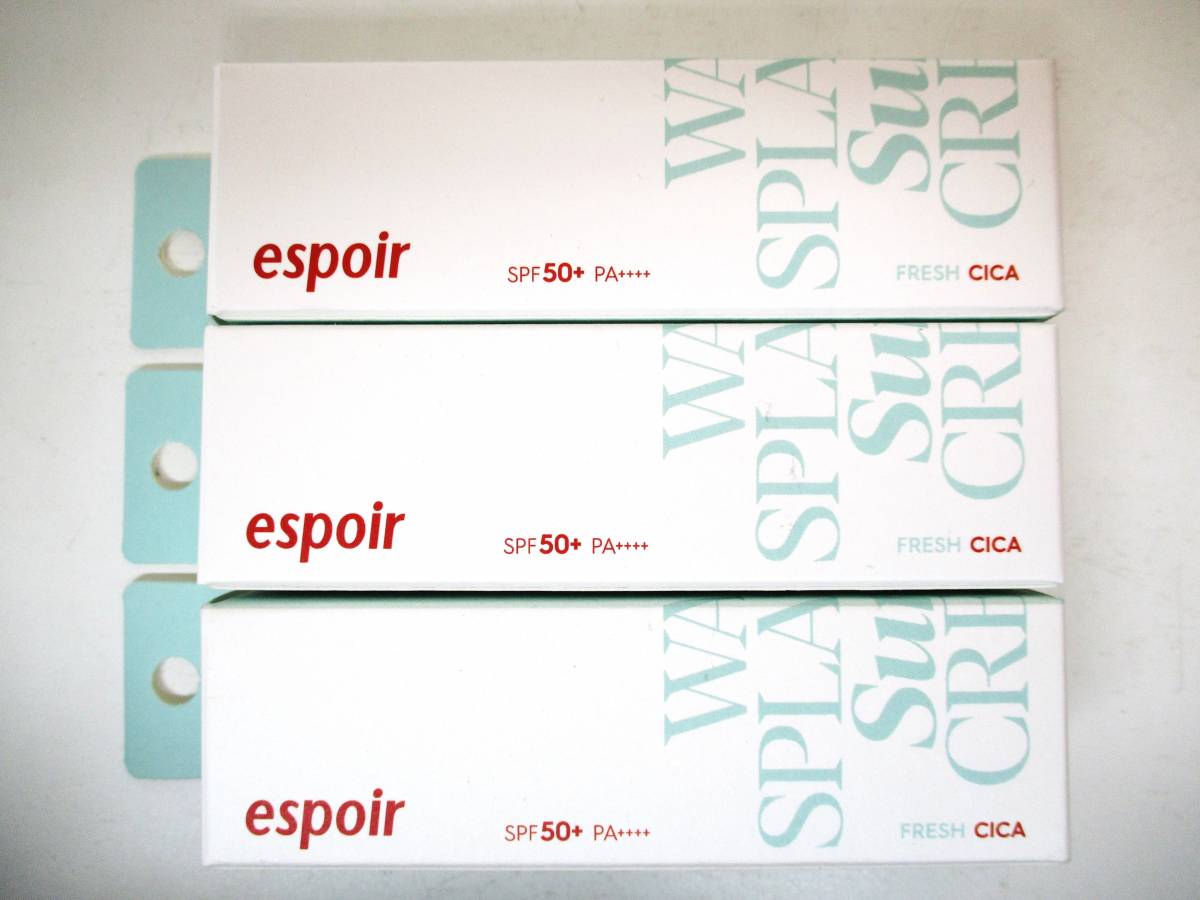 ★おまとめセット★espoir(エスポア)★ ウォーターサンスプラッシュサンクリーム★フレッシュCICA/SPF50+/PA+++ /30ml×3個(ミニサイズ)★_画像3