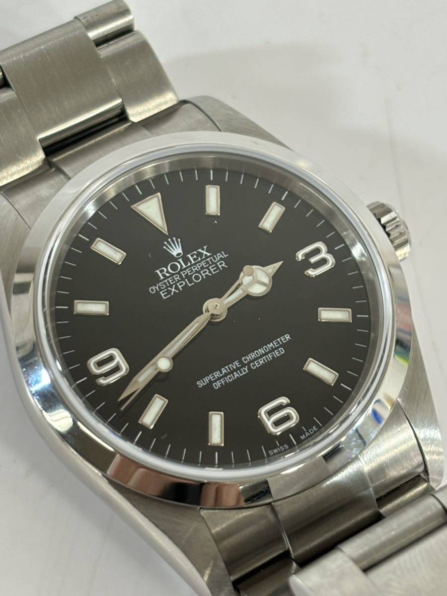 稼働品　Rolex ロレックス　EXPLORER I エクスプローラーI 　自動巻き 腕時計 114270 シルバー　OYSTERPERPETUAL Z番　美品_画像5