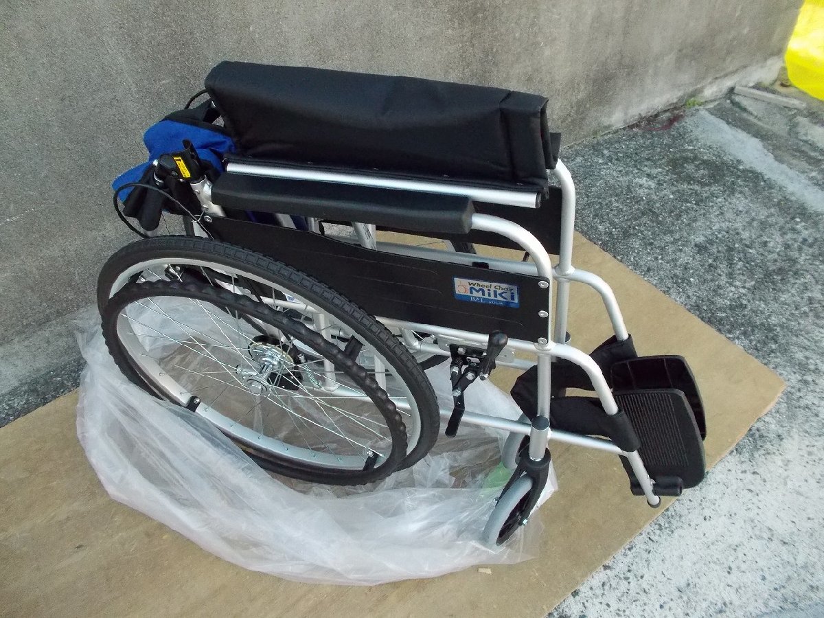 TS-24-0206-05　ミキ　ノーパンク洗浄整備済標準自走式車椅子　BAL1_画像9