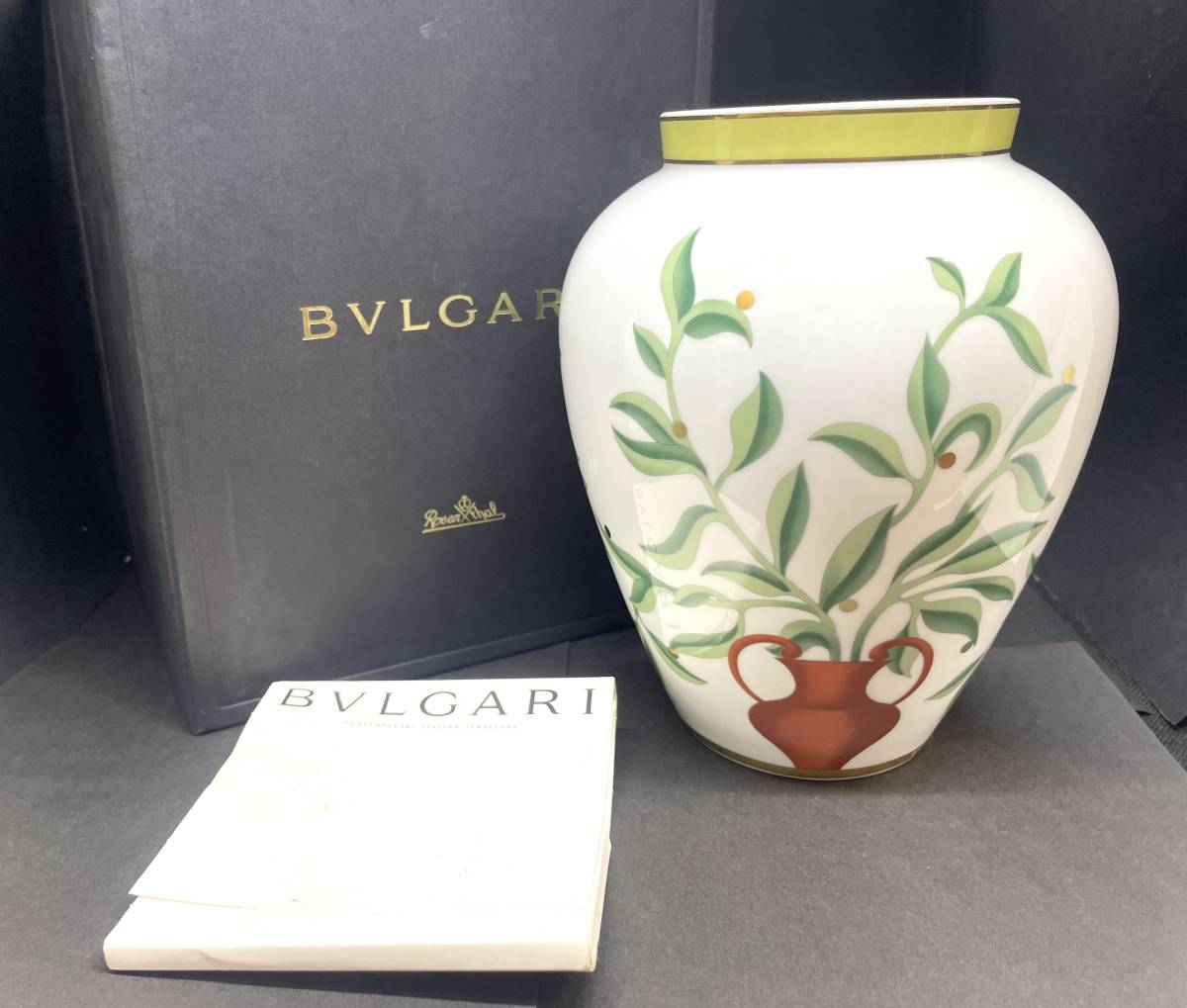 【未使用保管品】BVLGARI ブルガリ / Rosenthal ローゼンタール 花瓶 置物 現状品 M-103_画像1