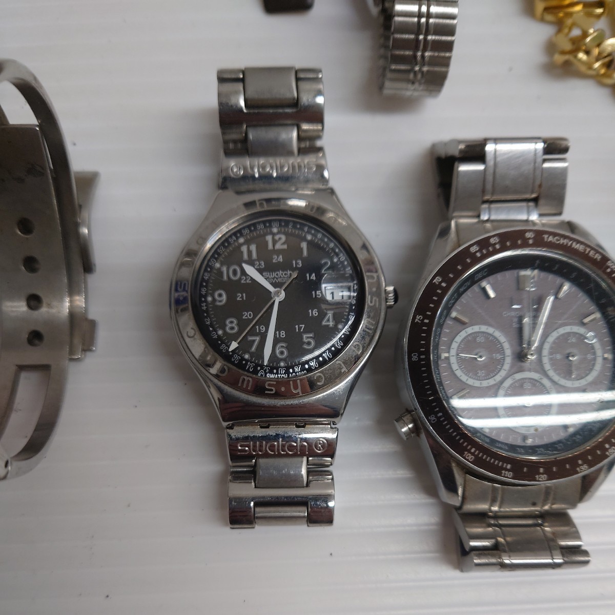 N★1円〜中古品 ブランド時計 39本まとめ seiko citizen casio swatch elgin バレンチノ reguno 他 動作未確認_画像10