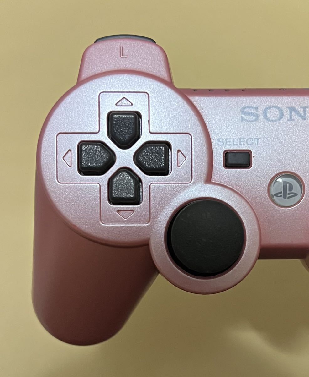 ☆PS3 ワイヤレスコントローラー(DUALSHOCK3) キャンディー・ピンク 動作確認済み ケーブル付き SONY ソニー 純正品 CECHZC2J 即決☆_画像3