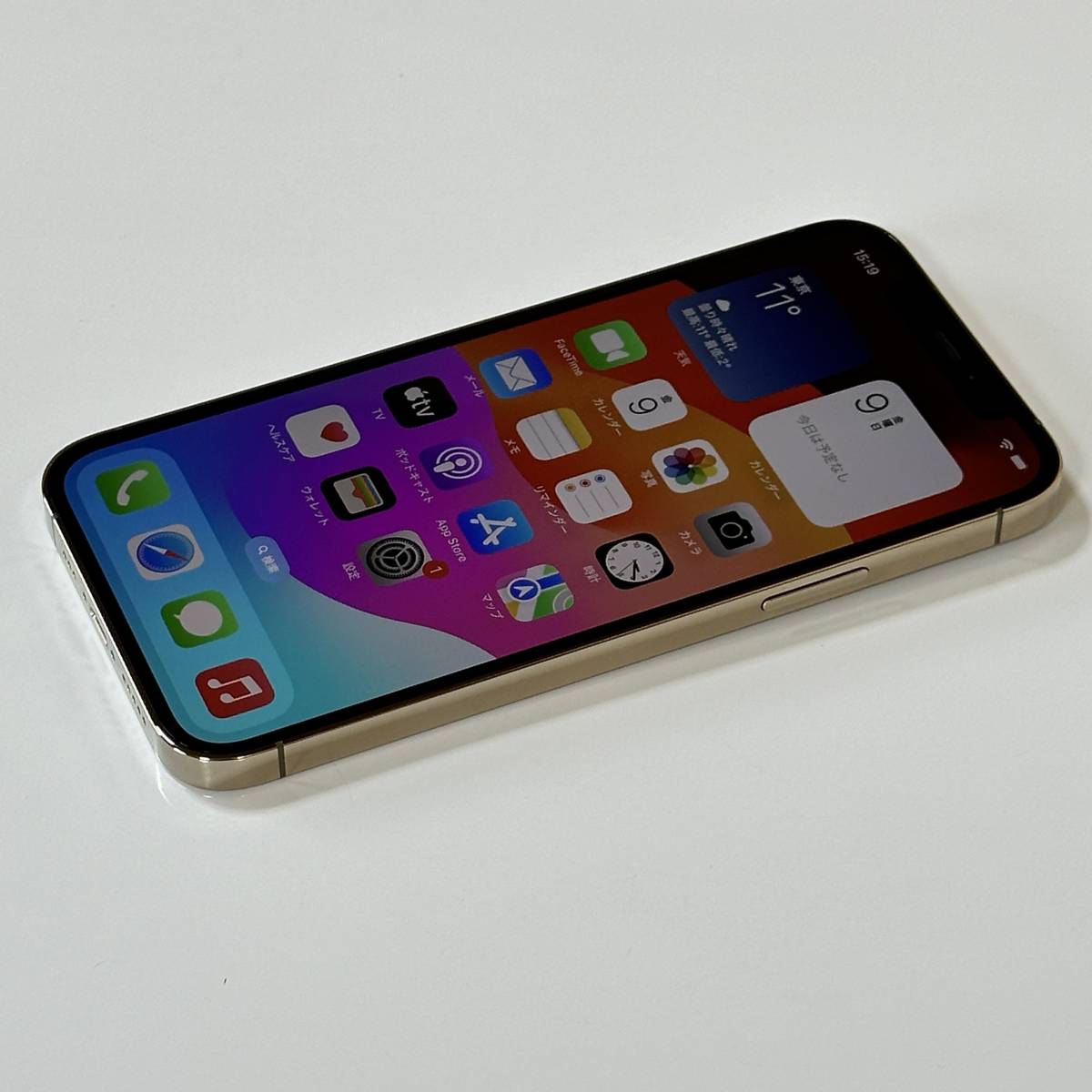 SIMフリー iPhone 12 Pro ゴールド 128GB MGM73J/A (A2406) iOS17.0.3 バッテリー最大容量85％ アクティベーションロック解除済_画像5