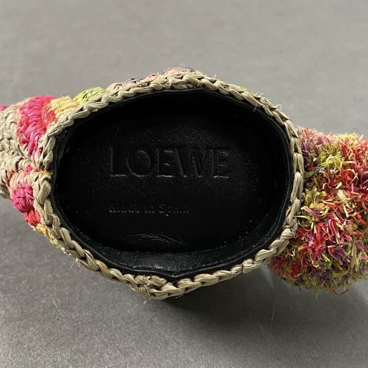 ◯A25 LOEWE ロエベ バニーチャーム コインケース レインボー マルチカラー 小物ポーチ 小銭入れ キーリング キーホルダー ウサギ ラビット_画像6