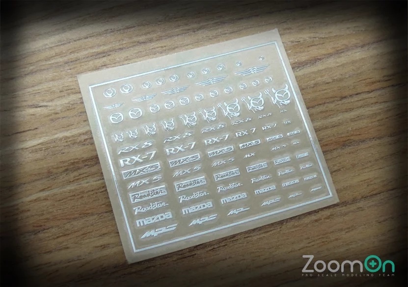 ◆◇ZoomOn Model【ZD028】1/24＆1/43 マツダ ロゴ メタルステッカー◇◆　_画像2