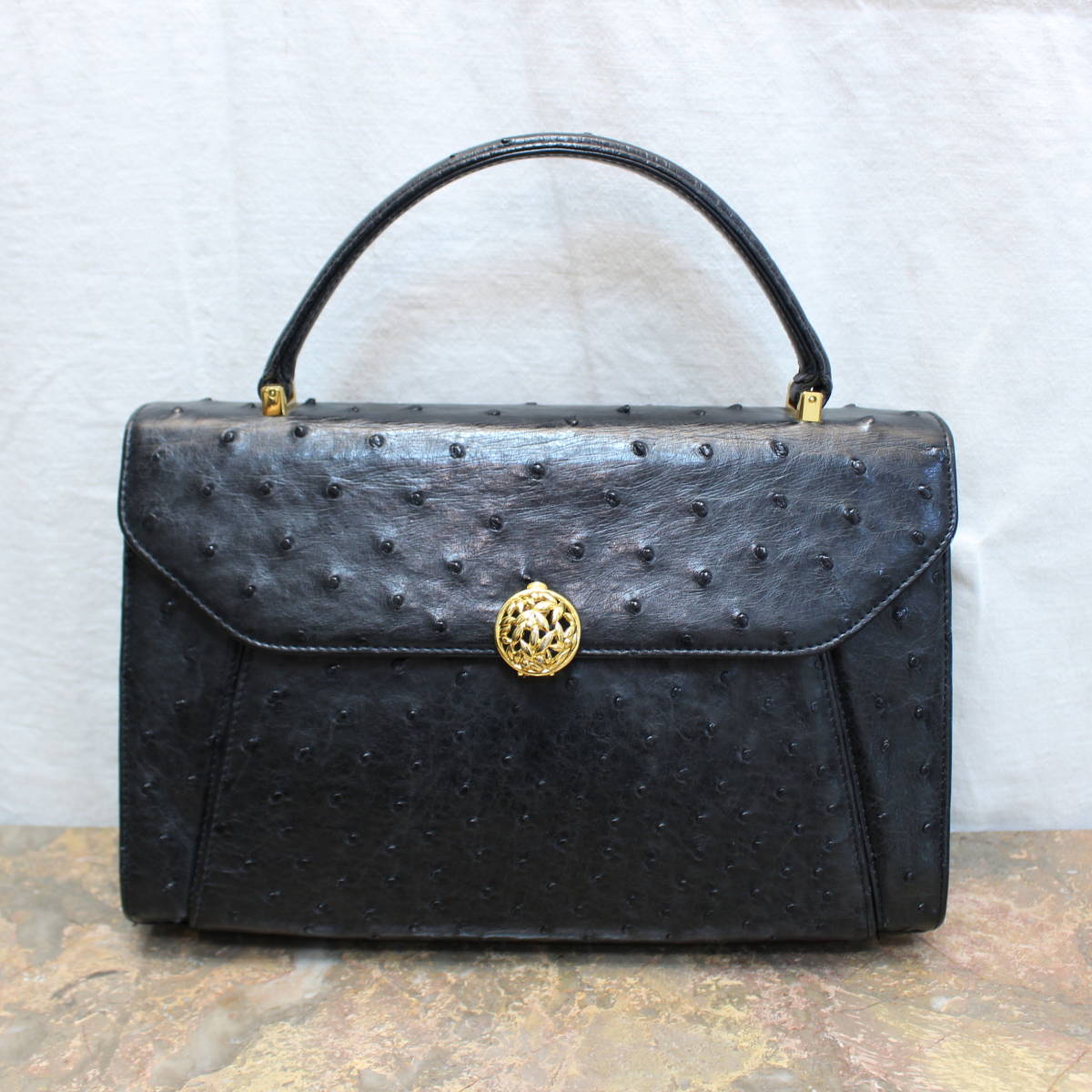 OSTRICH LEATHER FORMAL HAND BAG/オーストリッチレザーフォーマルバッグ