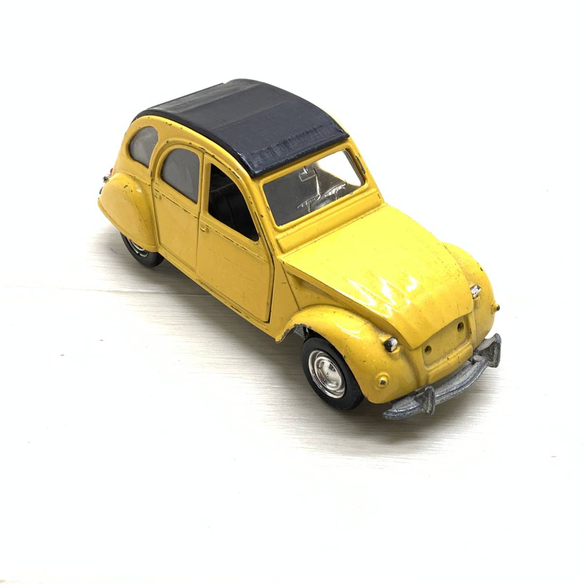 ■Citroen 2CV シトロエン Polistil S.219 ポリトイズ 黄色 イエロー ミニカー 車 自動車 イタリア製 ミラノ 玩具 ジャンク品■G41483_画像1