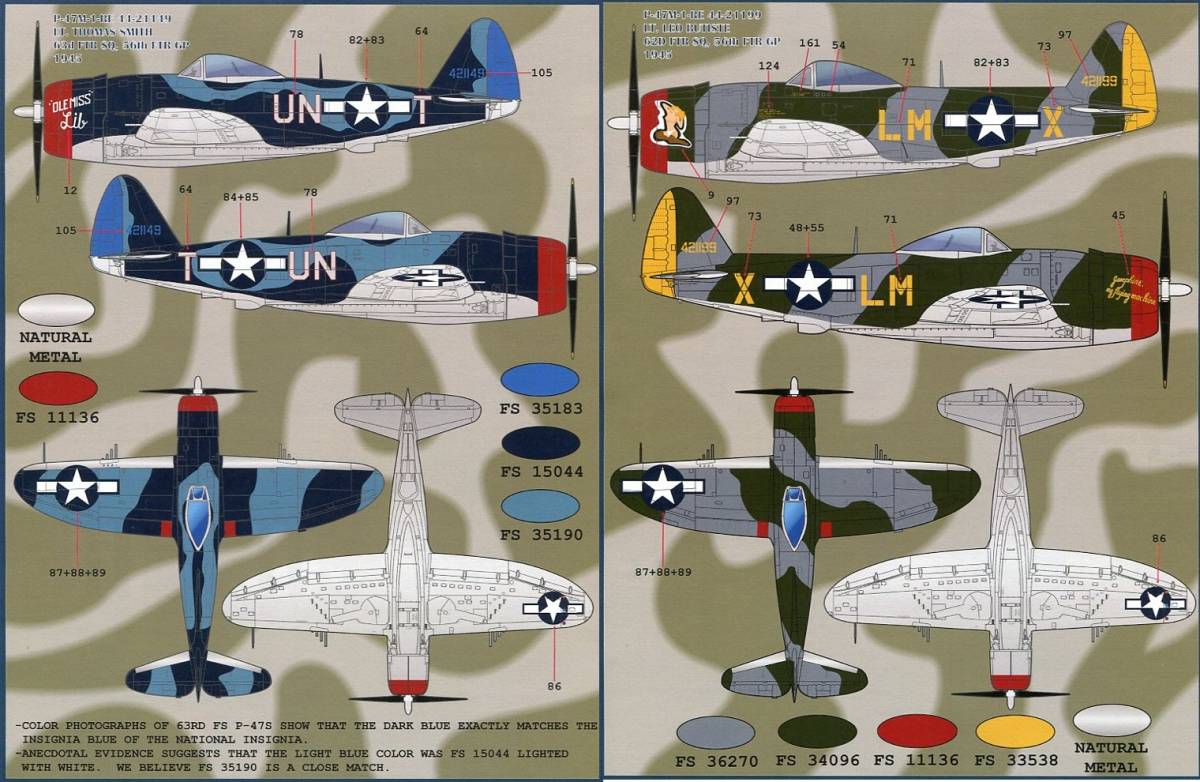 1/48 ファーボールデカール　P-47D/M サンダーボルト (1)_画像7