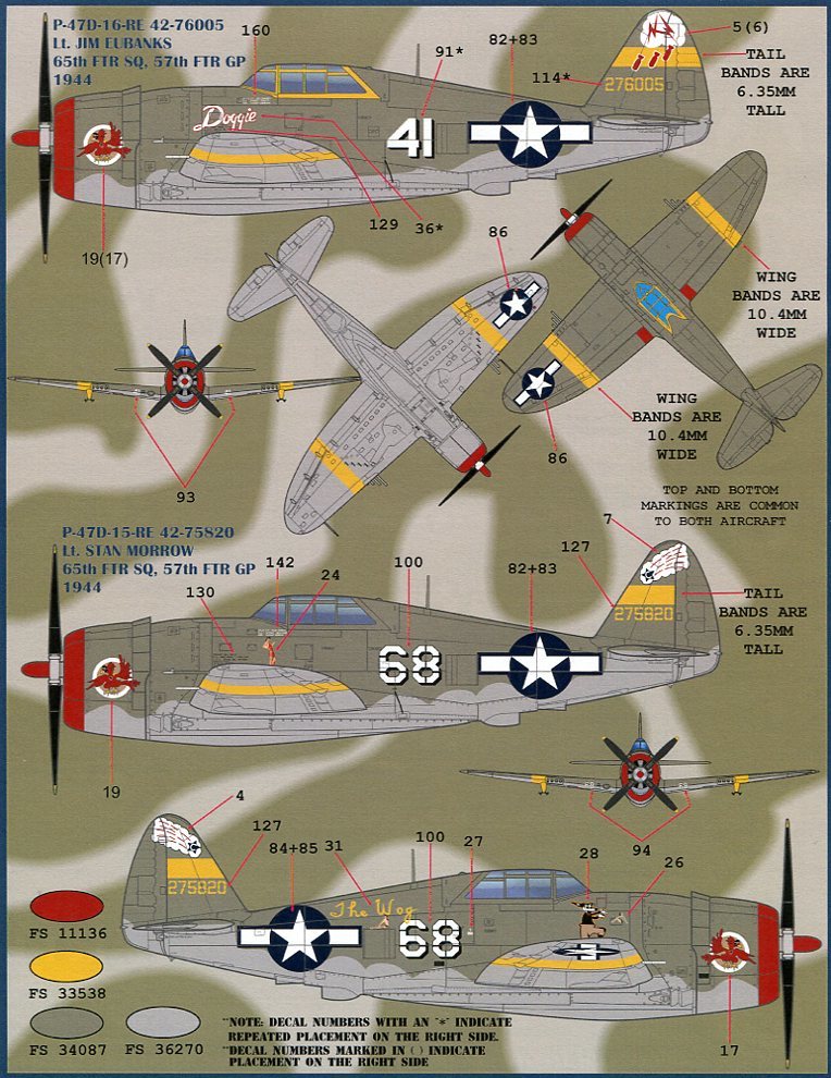 1/48 ファーボールデカール　P-47D/M サンダーボルト (1)_画像2