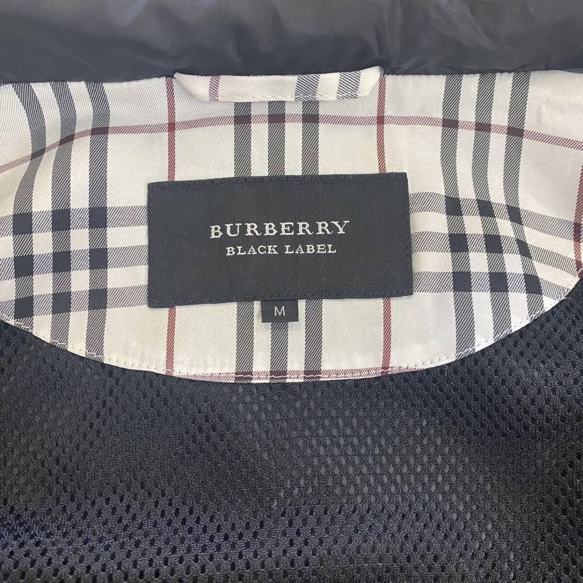 BURBERRY BLACK LABEL バーバリーブラックレーベル ナイロンフーデッドジャケット ブラック メンズ M 240218D001_画像3