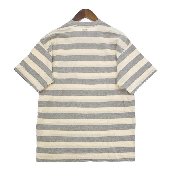 ヒューマンメイド POCKET T-SHIRT ボーダー 胸ポケット Tシャツ 半袖カットソー ハートワッペン Lサイズ HUMAN MADE トップス DM10594■_画像2