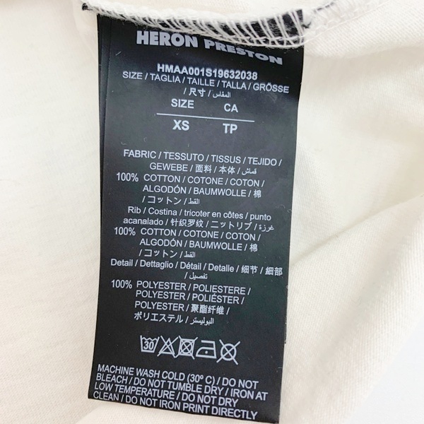 ヘロンプレストン 19SS バードプリント Tシャツ 半袖カットソー オーバーサイズ ネコポス可 XSサイズ HERON PRESTON トップス DM9580■_画像4