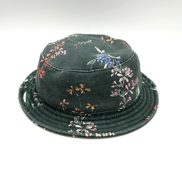 Kith Botanical Floral Bucket Hat バケットハット 花柄 帽子 カジュアル プリント 古着 メンズ 記載無 グリーン キス 帽子 B3932◆
