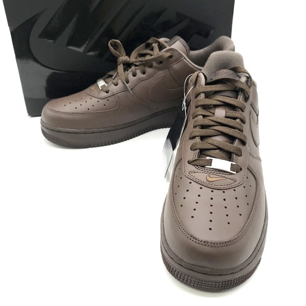 Nike Air Force 1 Low Supreme コラボ スニーカー ローカット シューズ カジュアル 箱付 タグ メンズ 28.5 ブラウン ナイキ 靴 B3882◆