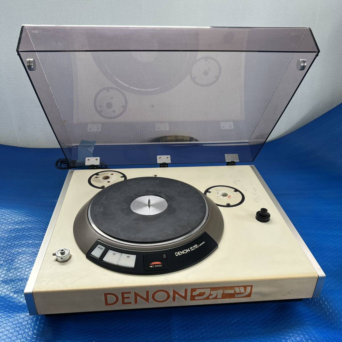 DENON デノン レコードプレーヤー DP-3000 ターンテーブル オーディオ機器 通電可　現状品　f203_画像1