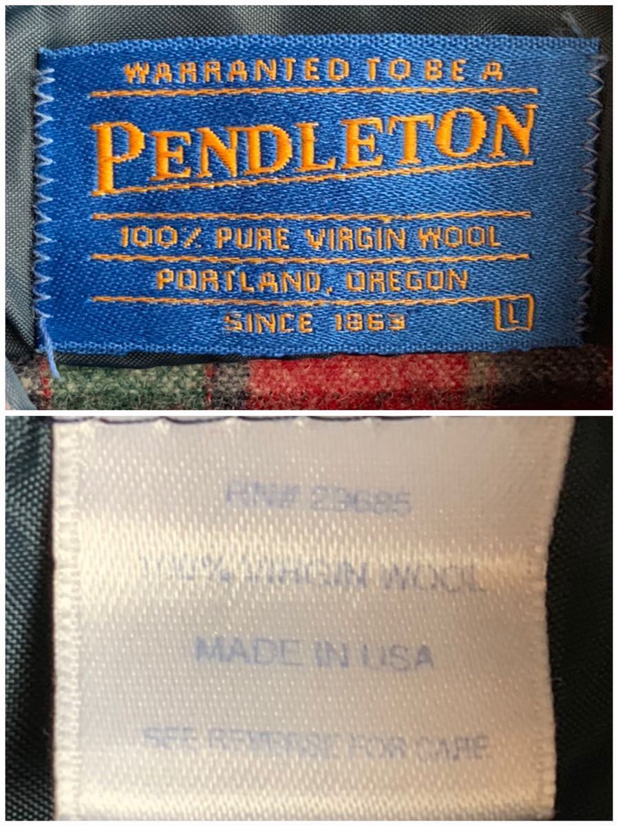 【USA製】PENDLETON ネルシャツ メンズ L チェック ウール100% ペンドルトン 美品_画像4