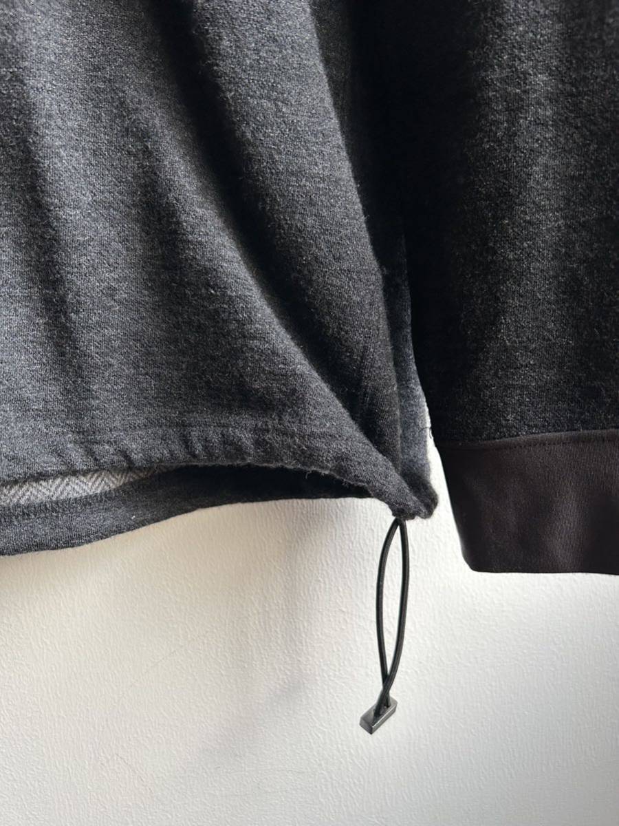 【美品】FACTOTUM ニット セーター メンズ 46 チャコールグレー 星刺繍 ウール 日本製 ファクトタム_画像3