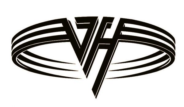 Van Halen ロゴステッカー ビニール製 ブラック #USTICKER-EVHNWLO-BK