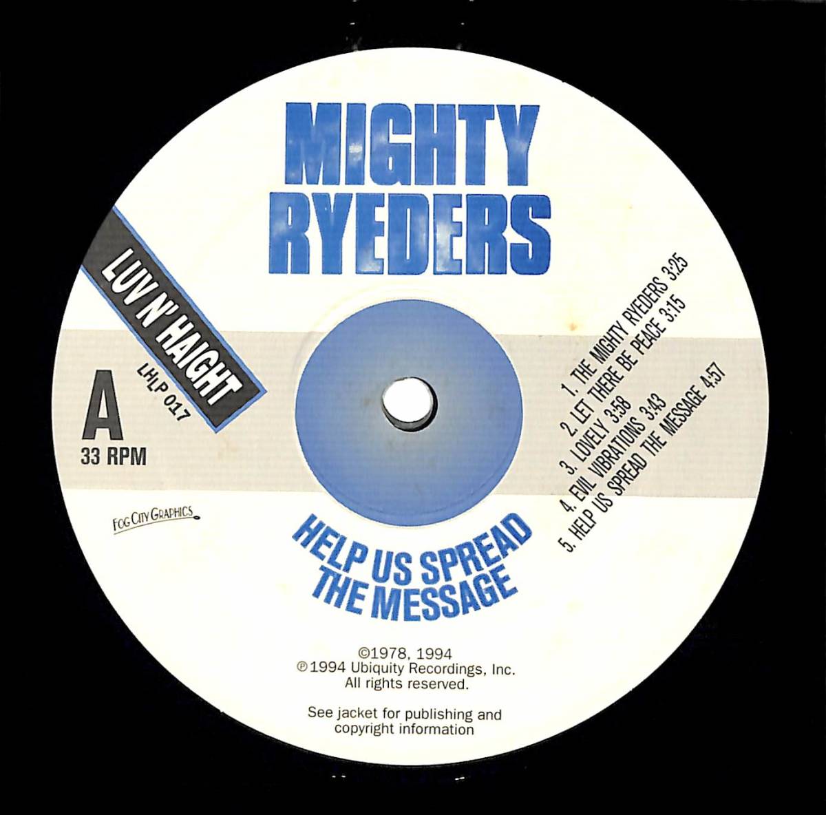 e1226/LP/米/Mighty Ryeders/Help Us Spread The Message_画像3