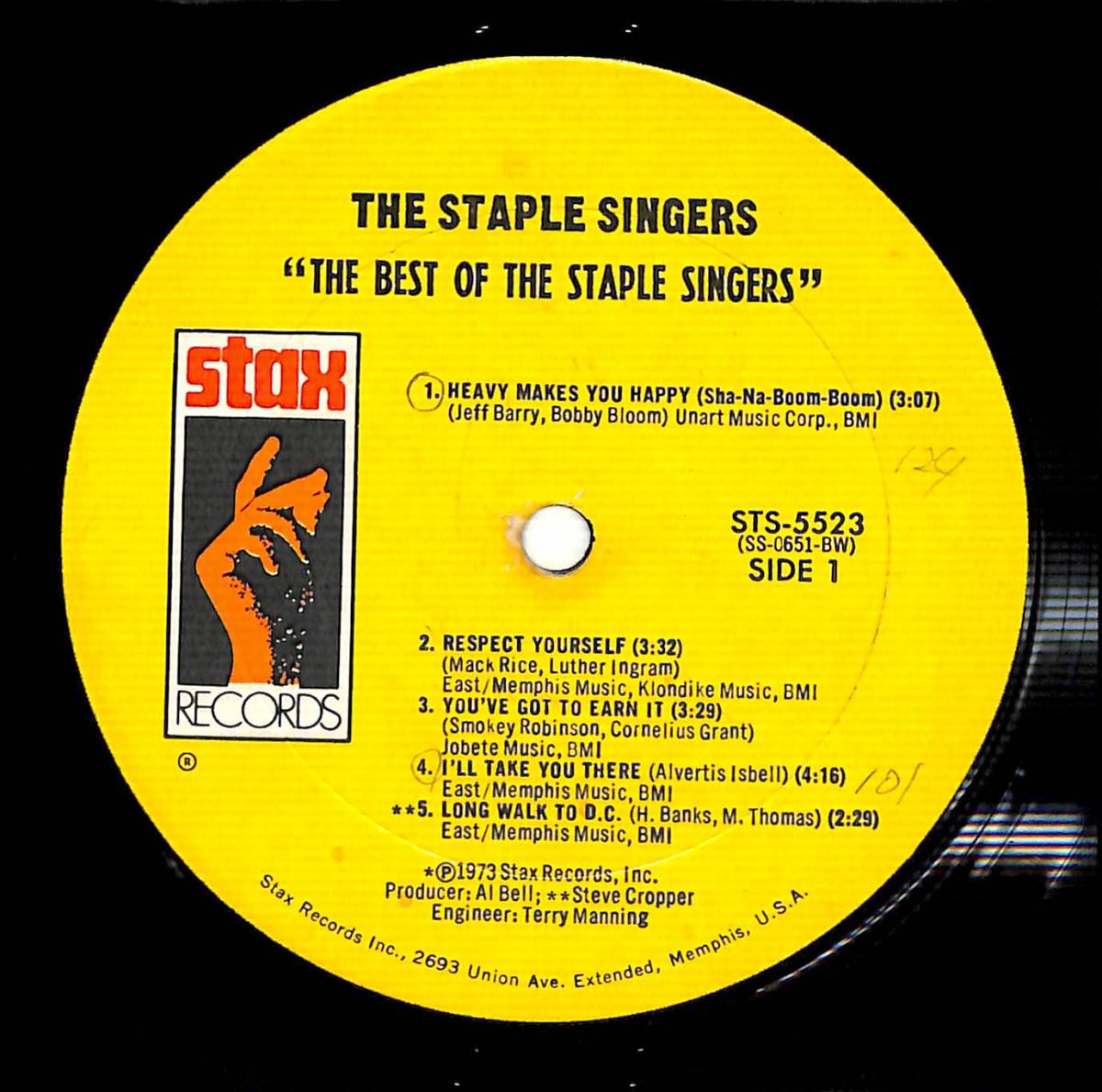 e1519/LP/米/stax/The Staple Singers/The Best Of The Staple Singers_画像3